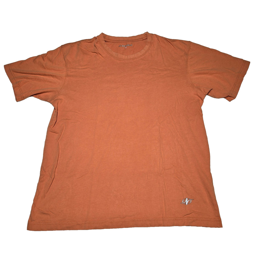 NordicTrack Shirt Mens Medium Orange Short Sleeve Performance Active Running
