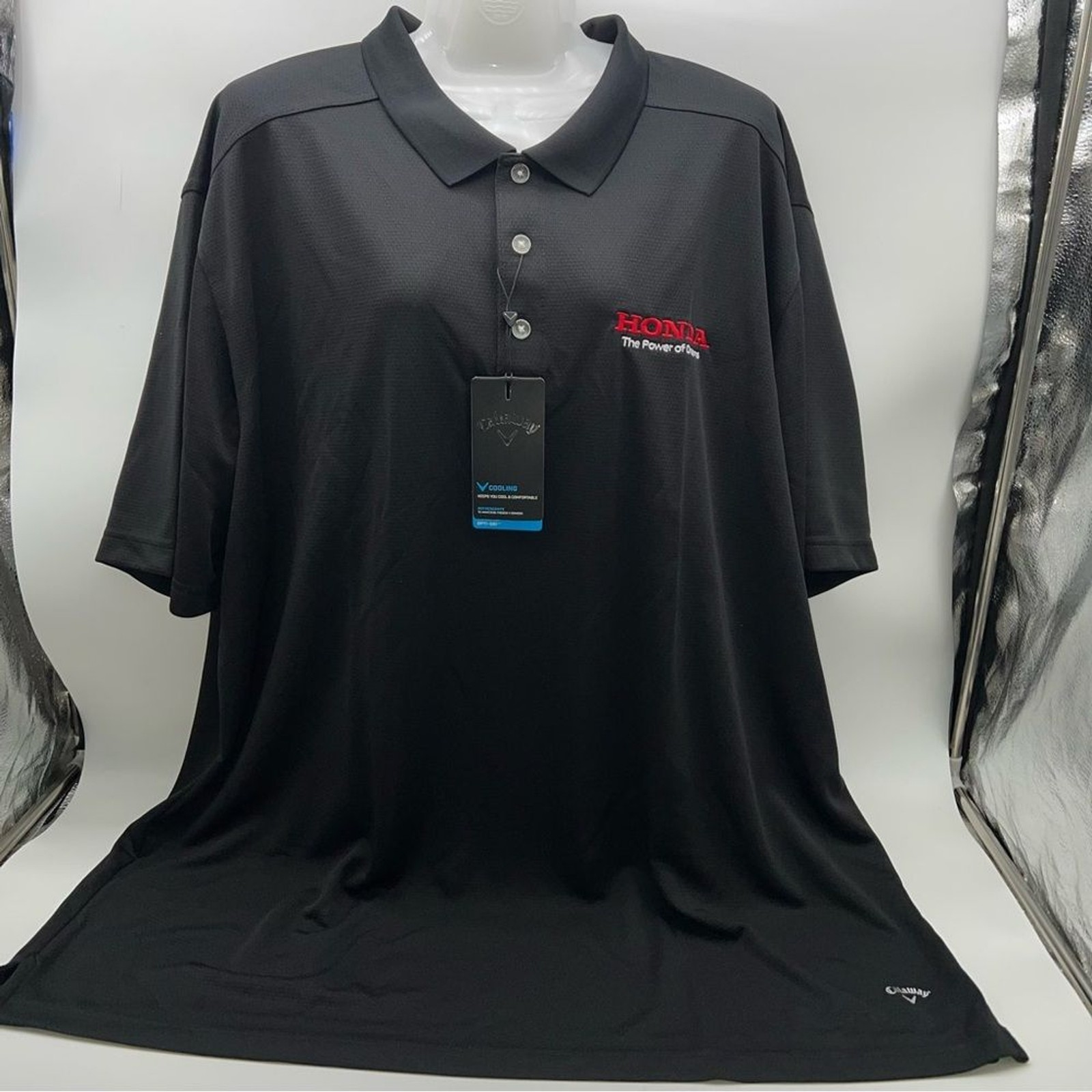Callaway Opti-Dri Cooling Black Polo Shirt with Red Logo- Size XXL gallery
