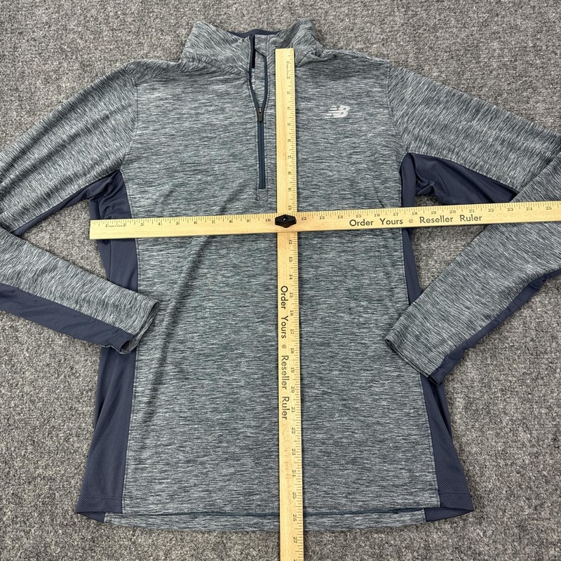 New Balance NB Dry Pullover Mens Medium Gray 1/4 Zip Long Sleeve Athletic Top gallery