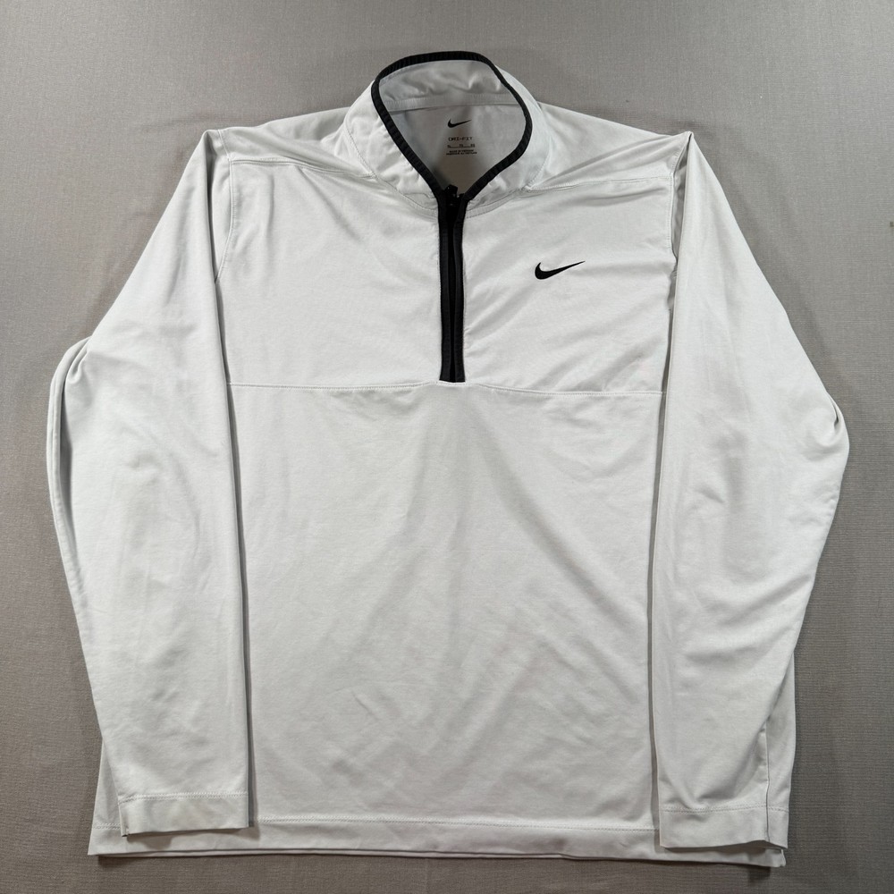 Nike Dri Fit Victory Half Zip Golf Pullover Mens XL Gray Top Quarter DH1261