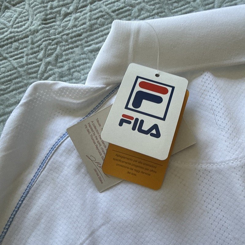 Fila Thomas Reynolds Collections White Tennis Polo shirt size M gallery