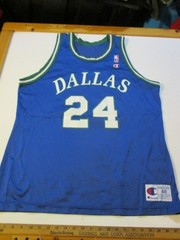 DALLAS MAVERICKS #24 (JIM JACKSON) ERROR VINTAGE 1990s CHAMPION JERSEY 48