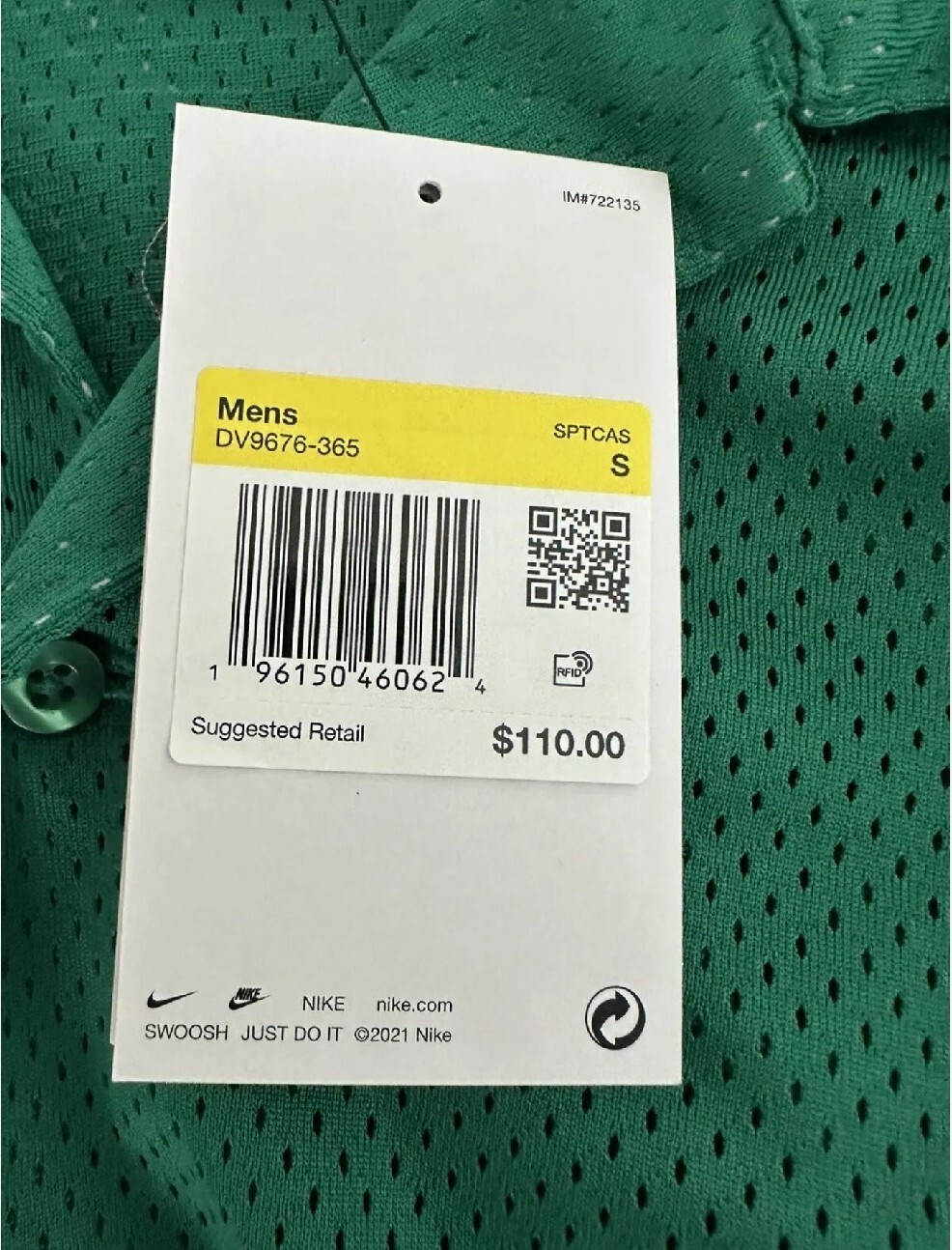 Nike Uphoria Button-Up Mesh Short Sleeve Top Jersey Shirt Mens SZ S DV9676-365 gallery