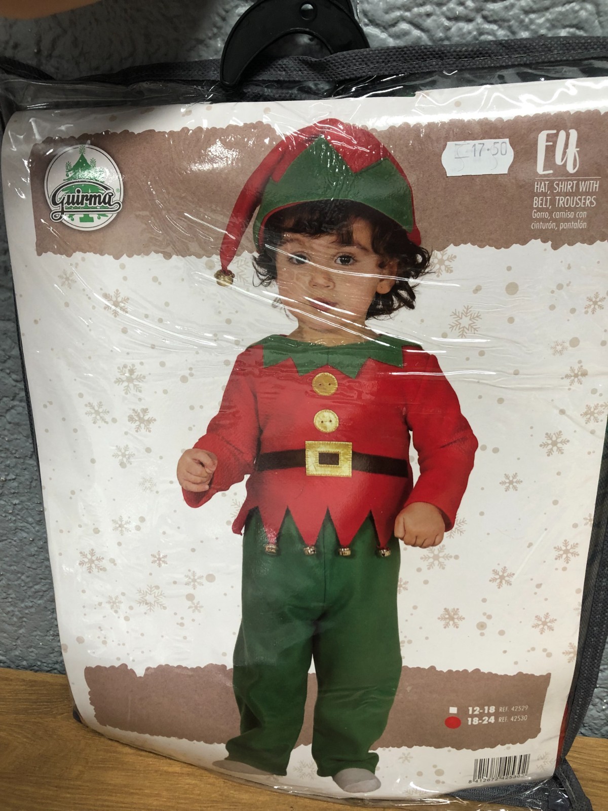 Christmas Elf Costume For Child/Baby Guirma - Size 18-24 Months gallery