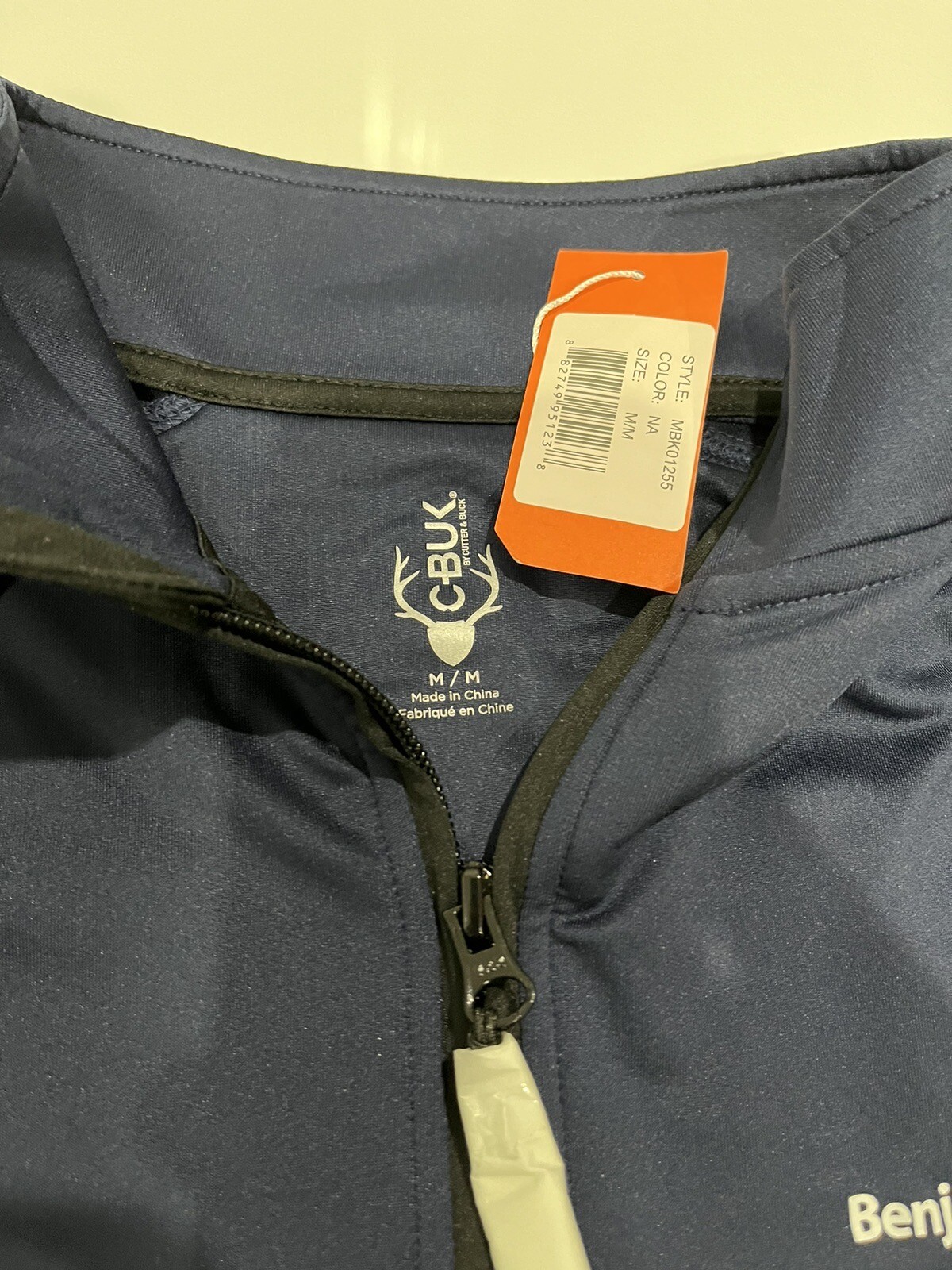 Cutter & Buck CBUK Jackson Half Zip Overknit MBK01255 Men's M Navy *w/logo gallery