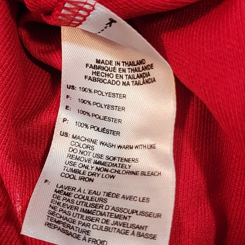 Adidas Shirt Men's XL Red 3 Stripes Short Sleeve Performance Tech Active 360 gallery
