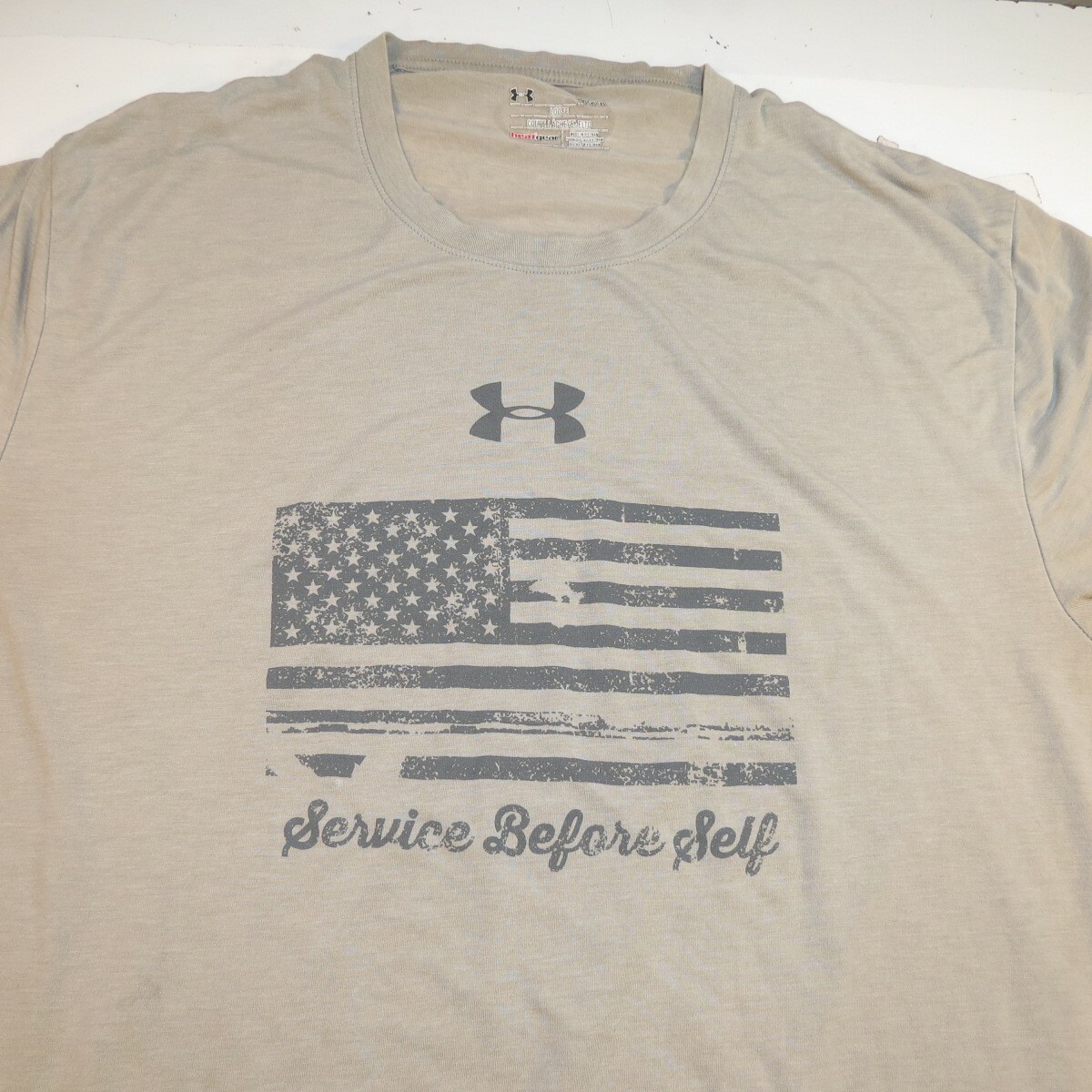 UNDER ARMOUR SERVICE BEFORE SELF MILITARY USA AMERICA TEE T SHIRT Mens L Gray gallery