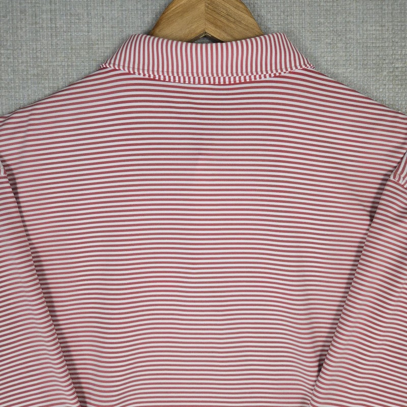 PETER MILLAR Mens Size 2XL Polo Shirt Summer Comfort Performance Red White Golf gallery