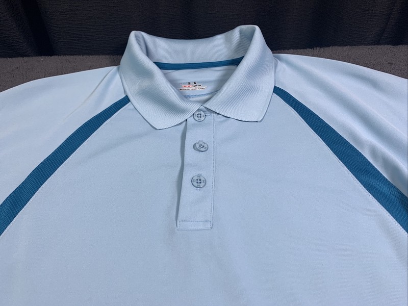 Under Armour Mens Blue Aqua Large Polo Golf Shirt gallery