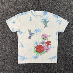 Young LA T Shirt Adult Medium The Good Life Birds Flowers Tie Dye Gym 432 Mens