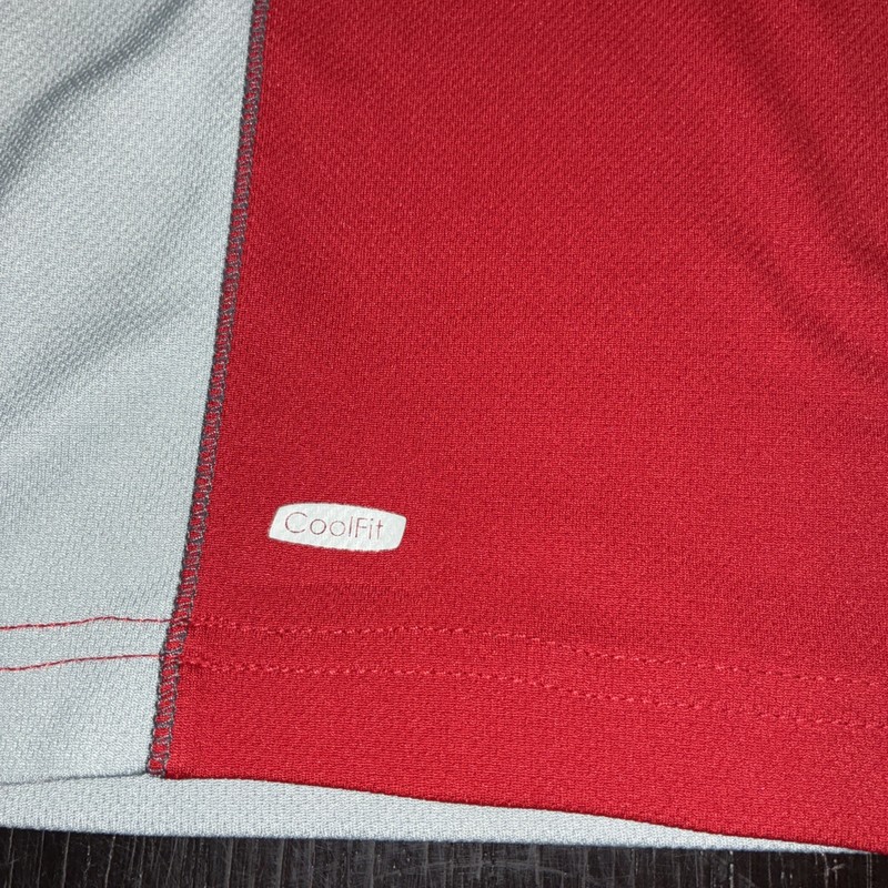 Alo Coolfit Men’s Performance T-Shirt Red Gray XL Gym Yoga Running Active Wear gallery
