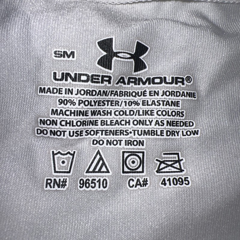 Under Armour Men's White T-Shirt w/ Logo Size Small EUC Superb State! 🍀 gallery