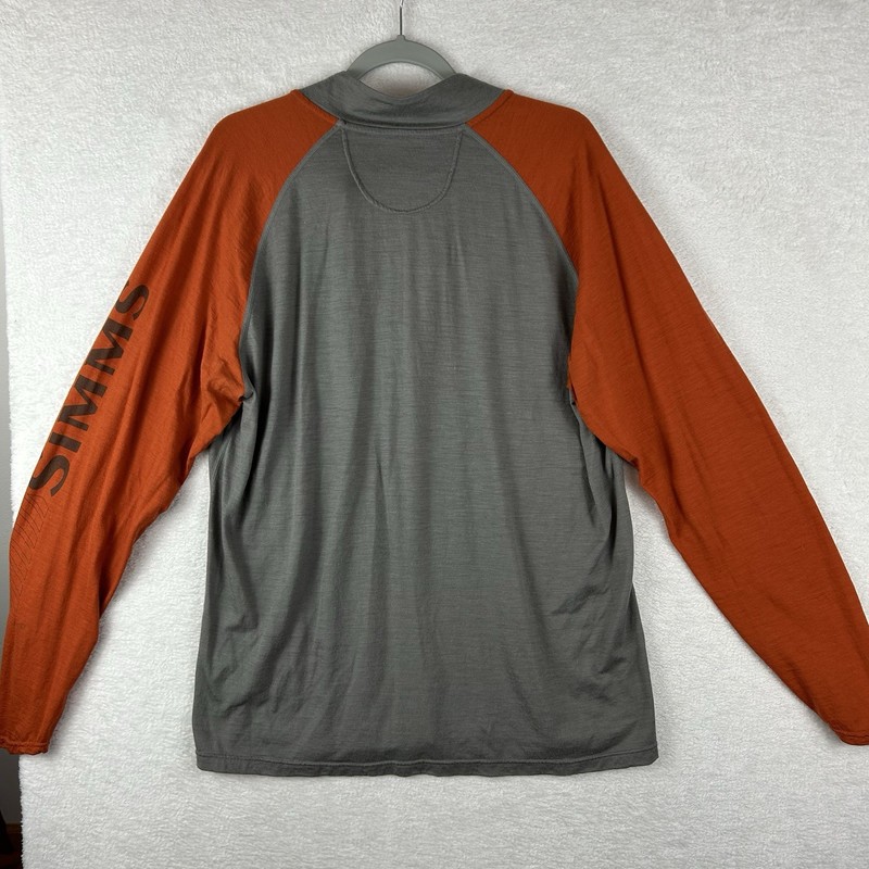 Simms Ultra Wool Core Pullover Shirt Men XL Merino Blend Fishing 1/4 Zip Base gallery