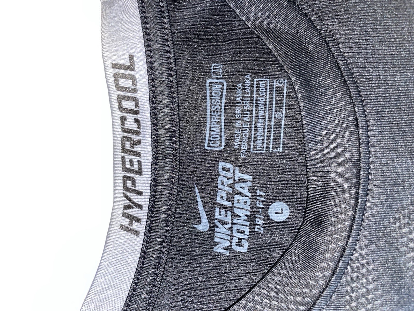 Mens Nike Hypercool Procombat Large Black Workout Compression Shirt gallery