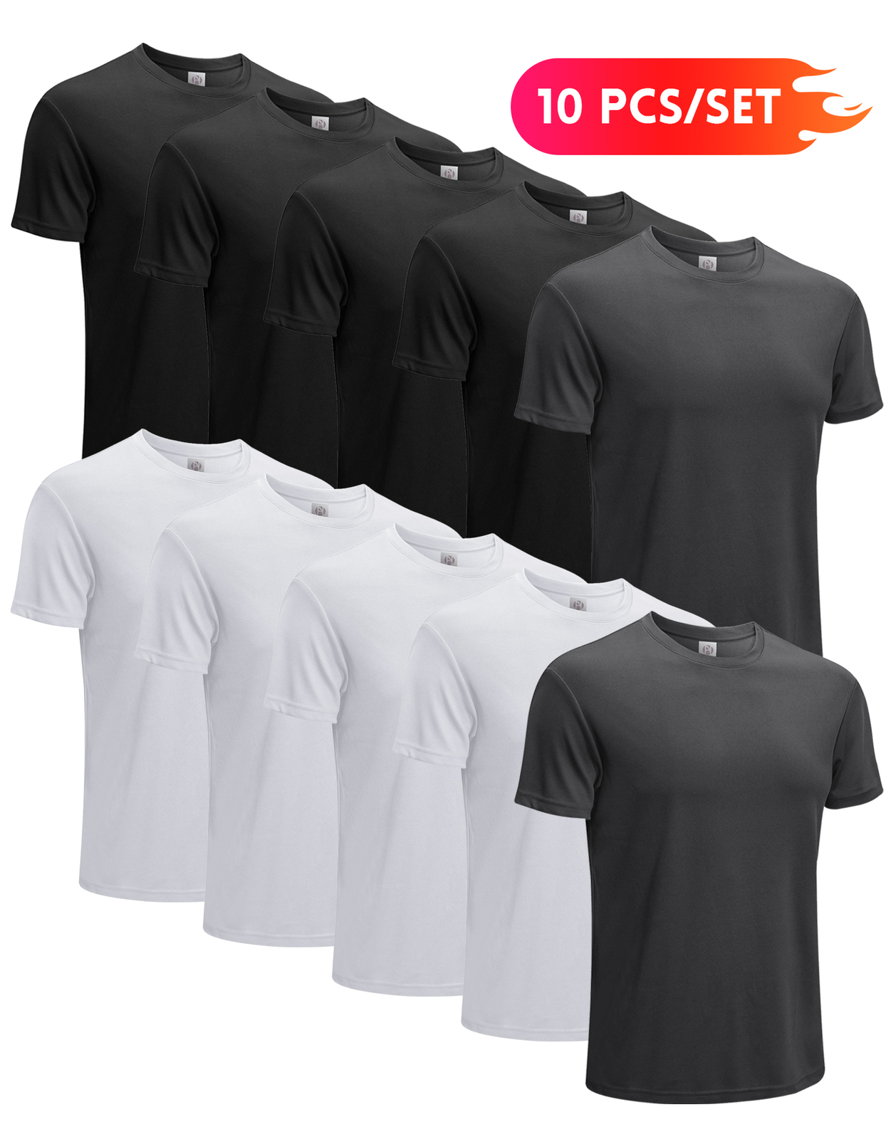 10X Men Athletic T-Shirt Running Workout Quick Dry Moisture Wicking Short Sleeve gallery