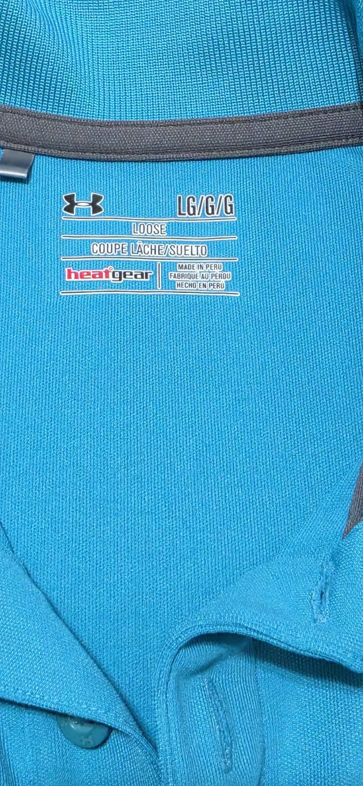 Under Armour Loose HeatGear Large Men’s Polo Shirt Aqua Blue gallery