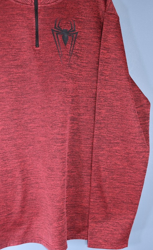 Marvel quarter zip pullover men's size XL, brick red gallery
