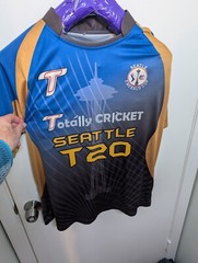 Seattle Emerald Cup Cricket Jersey Adult Sz XL T20 Totally Cricket Used