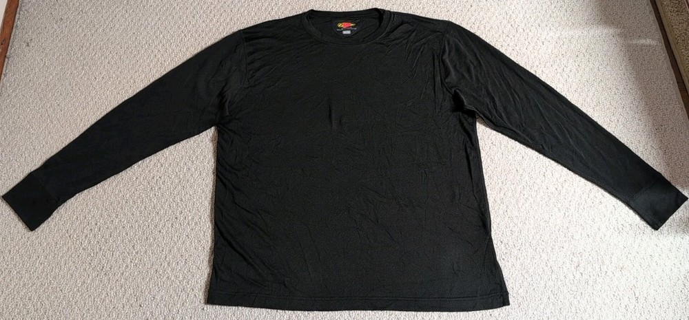 Terramar Mens X Large Black 100% Polypropylene Long Sleeve Shirt 24