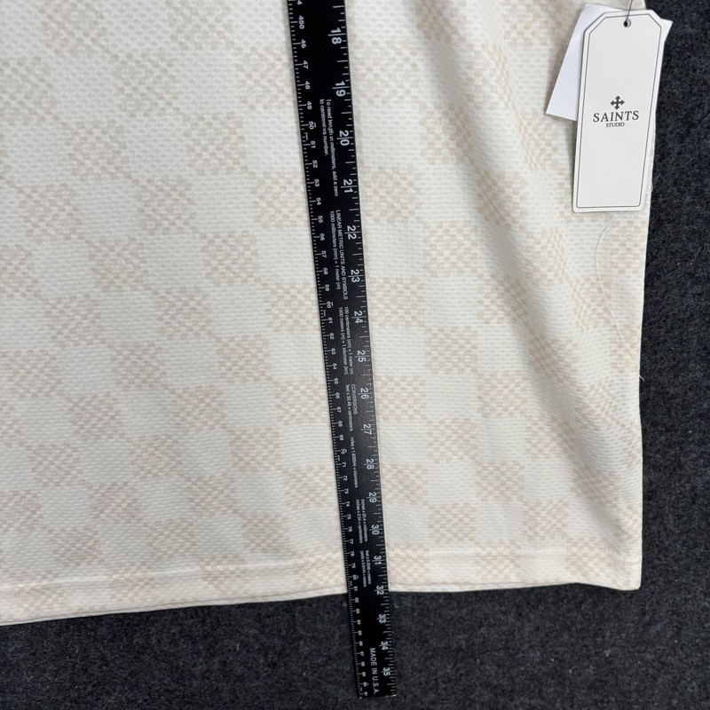 Saints Studio Polo Shirt Men's XXL Beige Check Champion Spirit #16 Soccer Jersey gallery