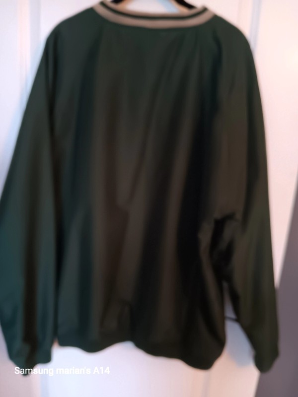 Mens Outdoor Pullover, Moisture Wicking, l/xl, Green, VNeck, Fully Lined gallery