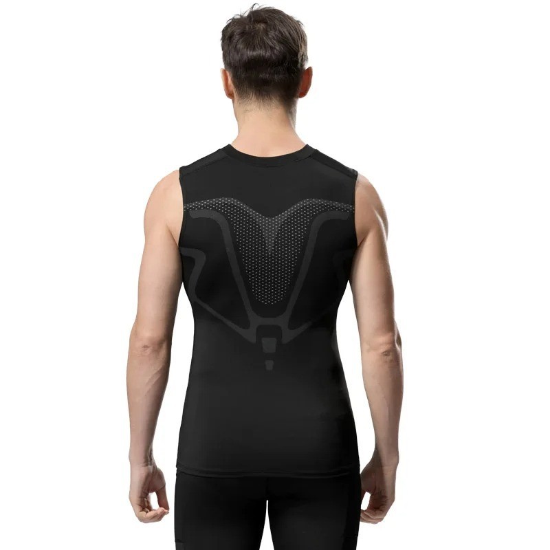 Men Athletic Compression Shirt Workout Shaper Tank Top Base Layer Sport Gym Vest gallery