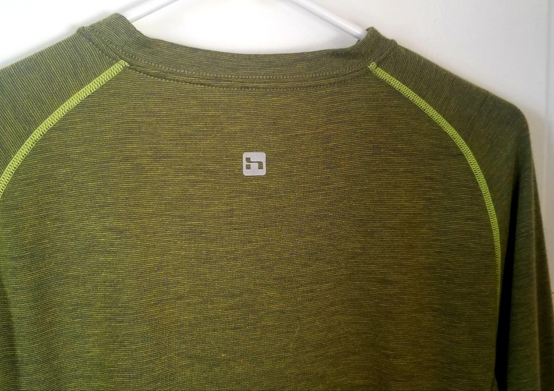 Hind Mens Active Olive Green/Lime Stitching Long Sleeve Logo Performance Top S gallery