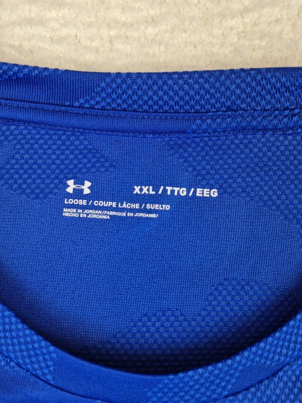 Under Armour Velocity Jacquard Crewneck Shirt Mens 2XL Blue Camo NEW WITH TAGS! gallery