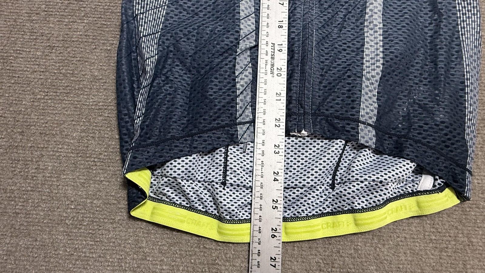 Craft Cycling Jersey Mens Small Blue Yellow Full Zip Mesh Pockets Breathable gallery