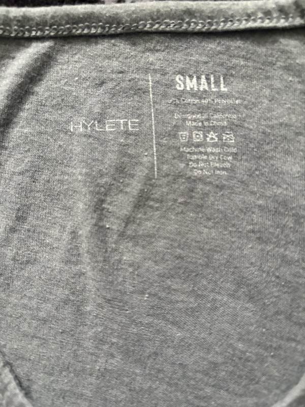 HYLETE Men's Gray Logo Tank Top Size Small Neck Athletic Fit gallery