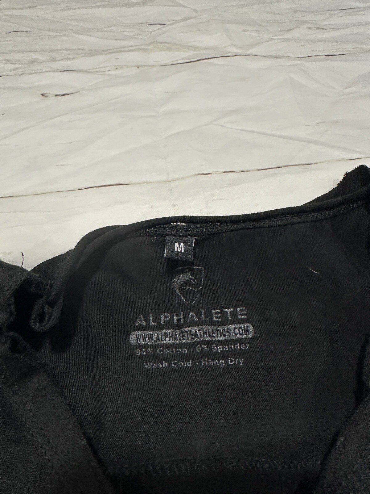 ALPHALETE Performance Fit Medium Black Short Sleeve Active Crewneck Mens Shirt gallery