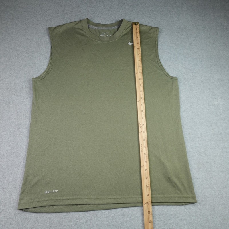 Nike Tank Top Mens Large Green Gray Active Dri-FIT Sleeveless Shirt Lot of 2 gallery