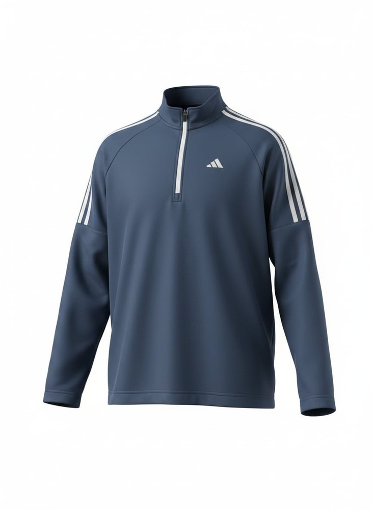 Adidas Men's 3-Stripes Quarter-Zip Pullover