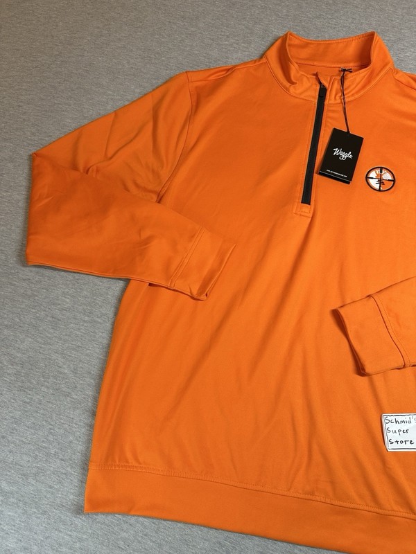 Waggle Blaze QZip Pullover Men’s 2XL Orange Quarter Zip Golf Lightweight Stretch gallery