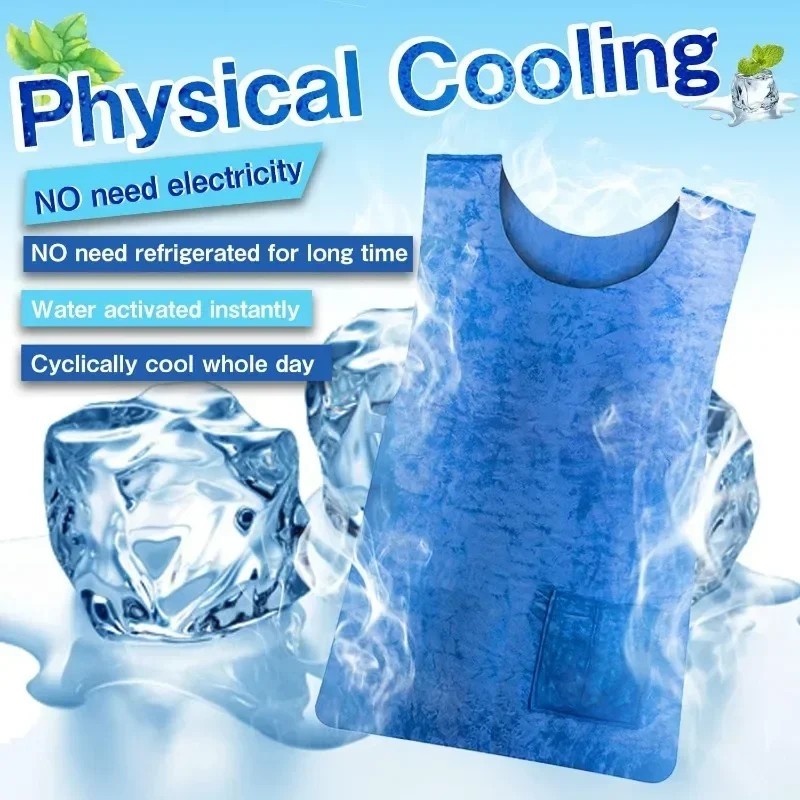 Cooling Vest Evaporative Ice Cooling Shirt Heatstroke Outdoor Work Wear gallery