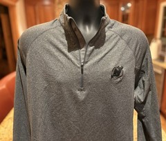 NJ Devils Quarter zip. Sharp grey with NHL logo. Medium