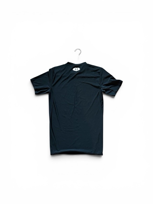 Under Armour Men Speed Performance Athlectic T Shirt Black White Logo gallery
