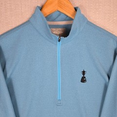 STRAIGHT DOWN x US OPEN GOLF Mens Medium 1/4 Zip Pullover Soft Brushed Lining