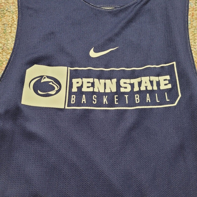 Nike Penn State Basketball Jersey Men Small Blue Reversible DriFIT Practice Tank gallery