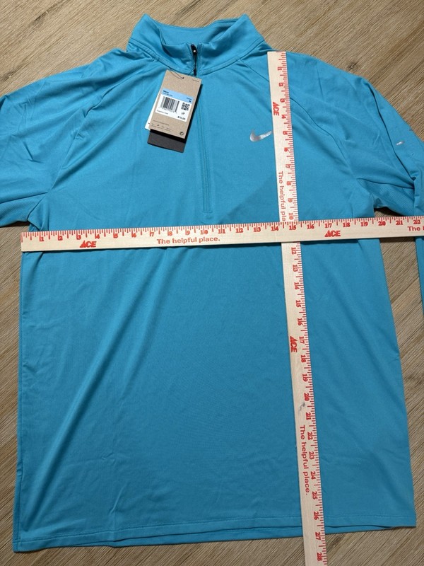 Nike Stride Running 1/4 Quarter Zip Pullover Mens Medium Teal HV2180-345 NEW gallery