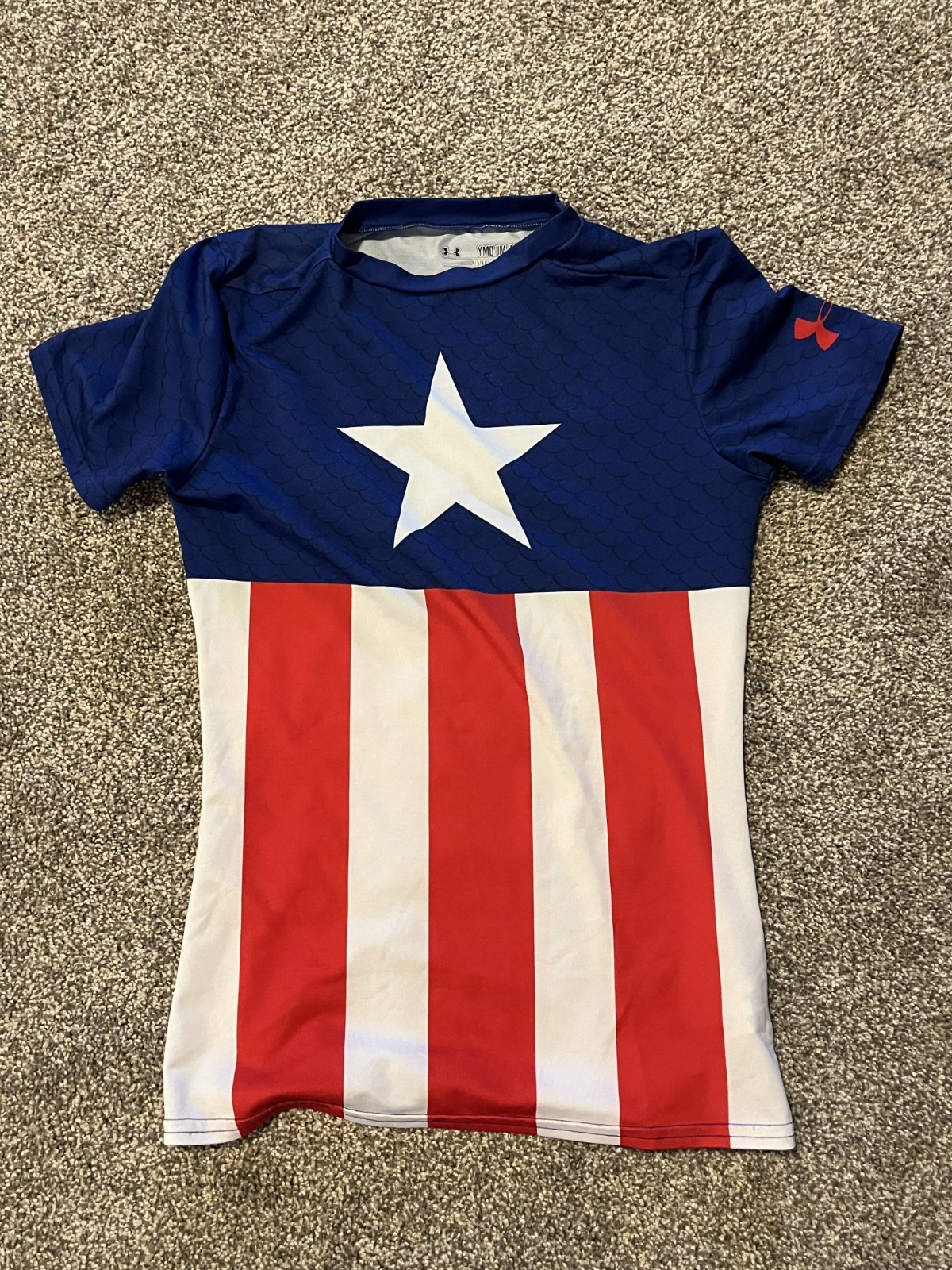 Under Armour Captain America Alter Ego Marvel Compression T-shirt Youth Medium gallery