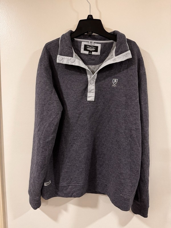 Straight Down Golf Performance 1/4 Quarter-Zip Mens Large Blue L/S Pullover gallery