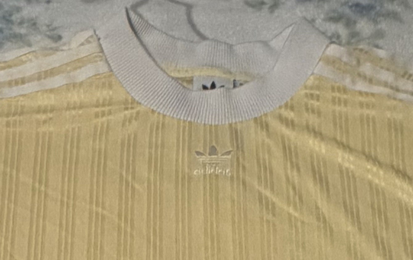 adidas Yellow Striped Logo Crew Neck T-Shirt gallery