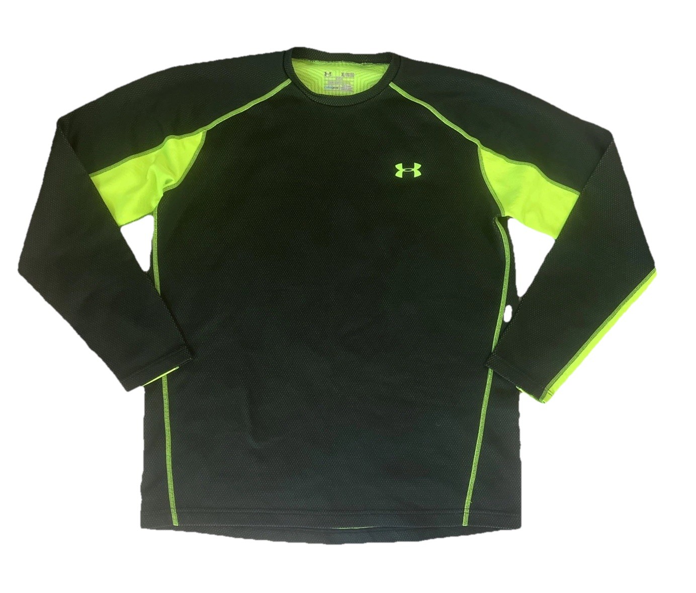 Under Armour Fitted Cold Gear Infrared Long Sleeve Shirt Mens XL Green Thermal gallery
