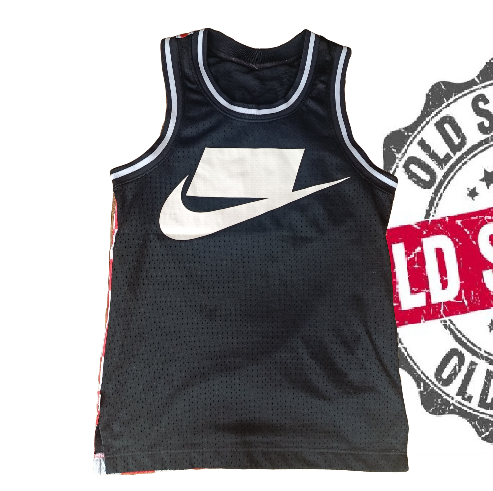 NIKE SPORTSWEAR NSW MEN MESH CHECK PRINTED TANK TOP JERSEY - BLACK AR1636 Size S gallery