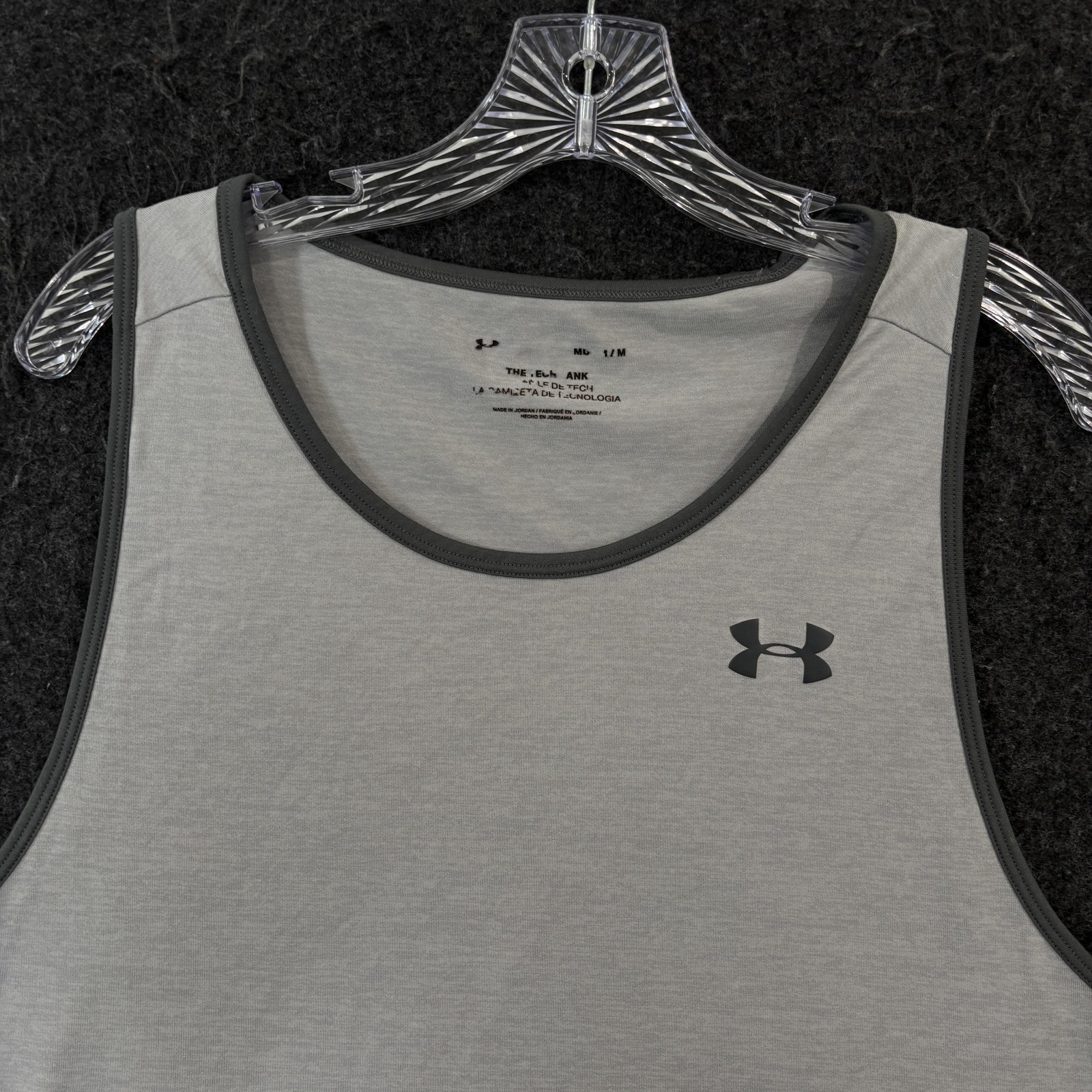 Under Armour CoolSwitch Tank Top Men's Medium Gray Tech Running Training Shirt gallery