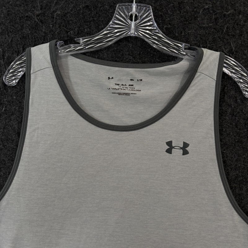 Under Armour CoolSwitch Tank Top Men's Medium Gray Tech Running Training Shirt gallery