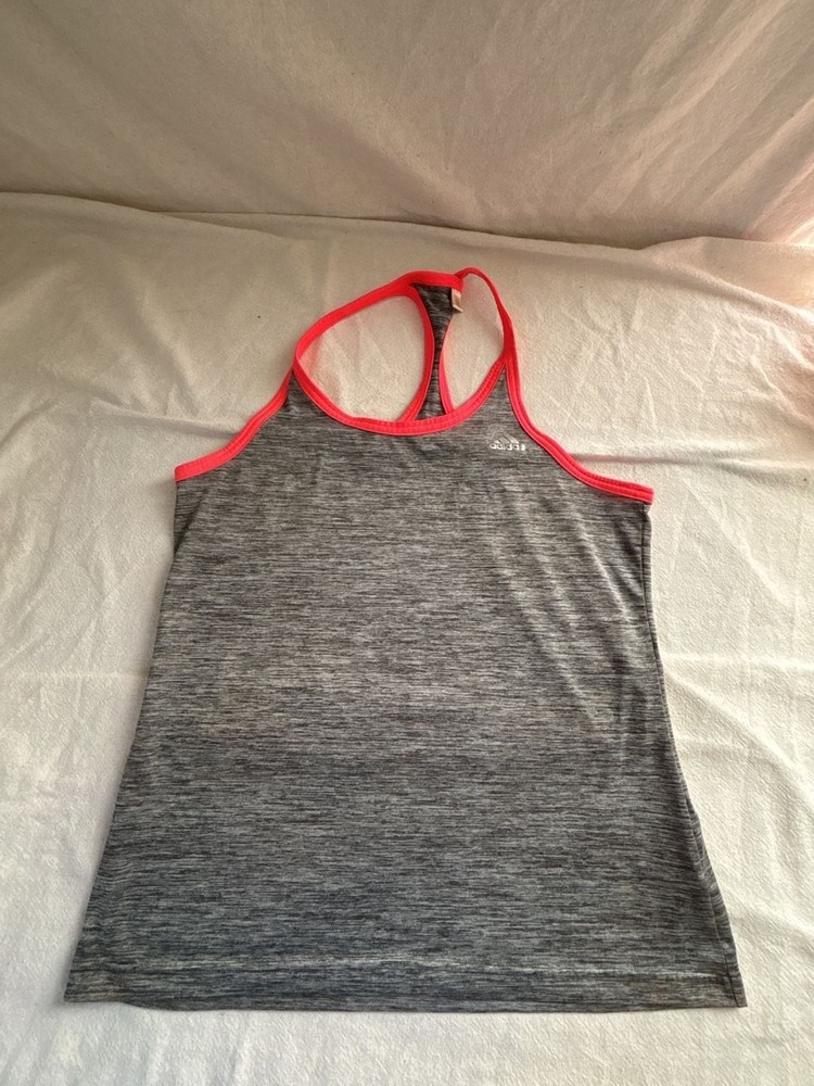 Adidas Women's Gray Heather Racerback Athletic Tank Top