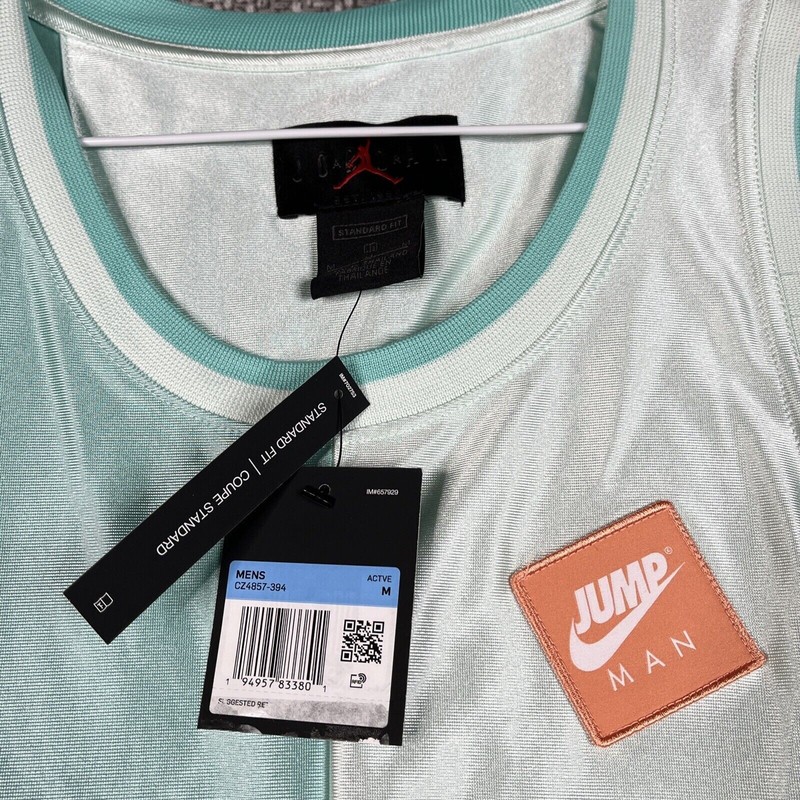 Nike Air Jordan Jumpman Classic Basketball Jersey - Green - Men's MEDIUM gallery