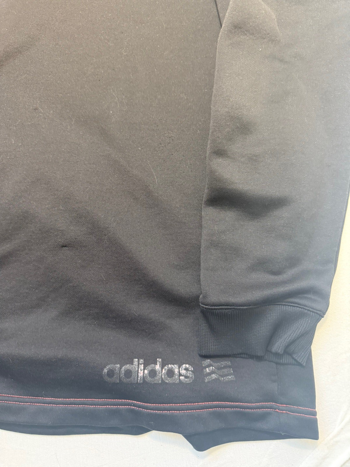 ADIDAS GOLF Large Active Fleece Quarter-Zip Pullover Performance Top Black Pink gallery